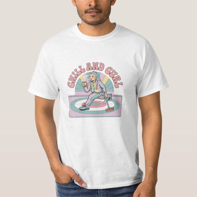 Curling Älskare Gift Idea T Shirt (Framsida)