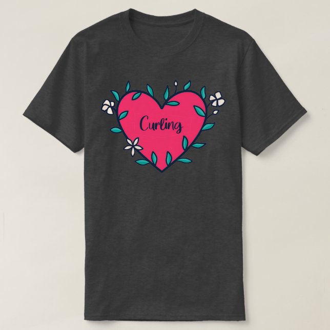 Curling Älskare T Shirt (Design framsida)
