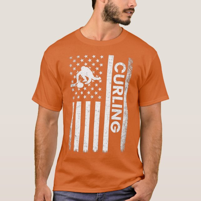 Curling American Curling T Shirt (Framsida)