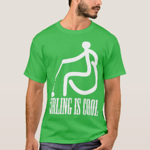 Curling är Coola Dag Paralympics Curling Shirt T Shirt