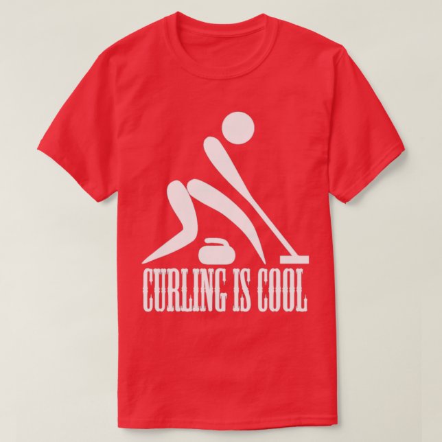 Curling är Coola Dag Paralympics Curling T Shirt (Design framsida)