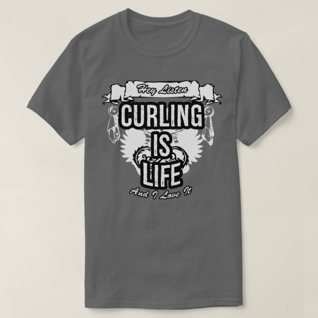 Curling är Life-Kreativets jobbtypografi T Shirt (Design framsida)
