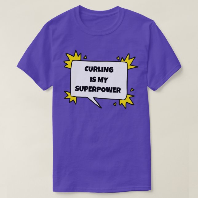 Curling är min supermakt t shirt (Design framsida)