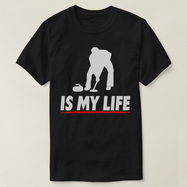 Curling är mitt liv t shirt (Design framsida)