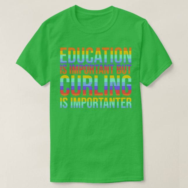Curling är viktigt 2 t shirt (Design framsida)