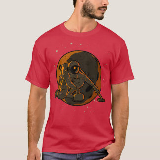 Curling Astronaut Rymden Spaceman T Shirt