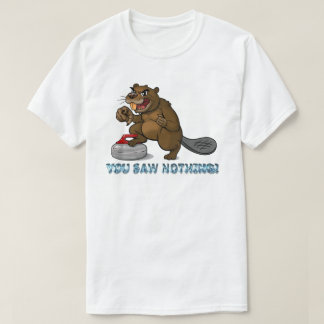 Curling beaver t shirt