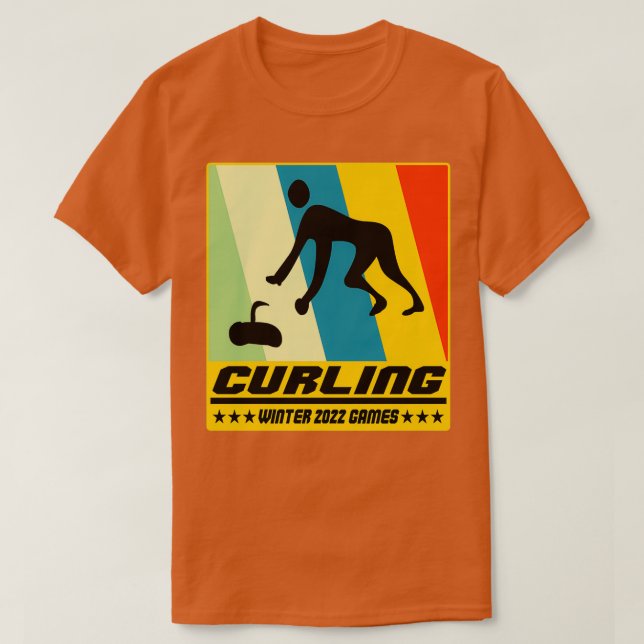 Curling Beijing Winter Games 2022 Sports T Shirt (Design framsida)