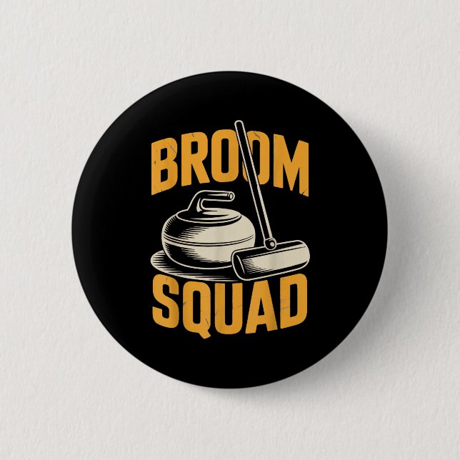 Curling Broom Squad Is Svep Sten Glidande Curling  Knapp (Framsida)
