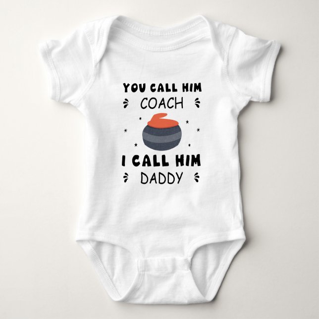 Curling Coaching - Curling Pappa - Curlaren T Shirt (Framsida)