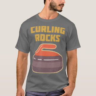 Curling Curler Broom Precision Sport Rink Curling T Shirt
