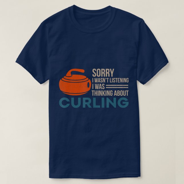 Curling Curler Broom Precision Sport Rink Curling T Shirt (Design framsida)