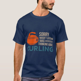 Curling Curler Broom Precision Sport Rink Curling T Shirt