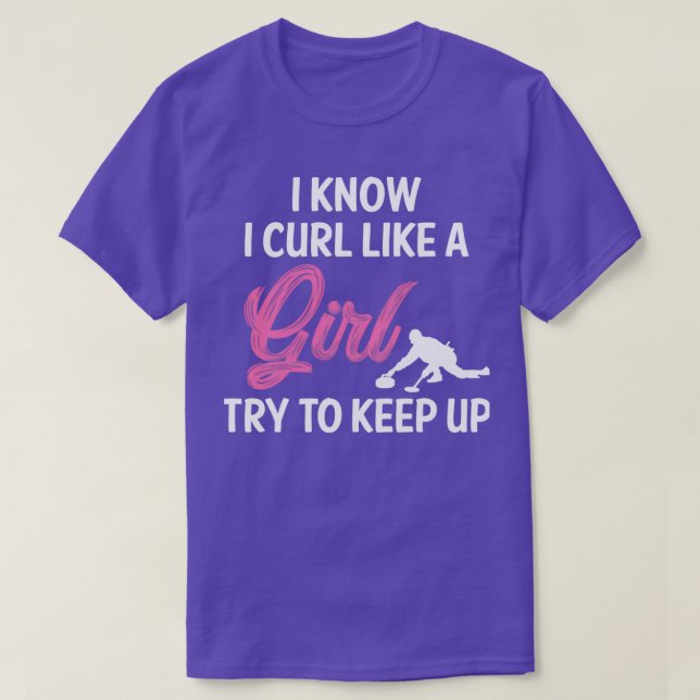 Curling Curling Girl T Shirt (Design framsida)