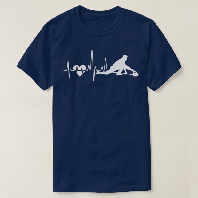 Curling Curling Heartslag T Shirt (Design framsida)