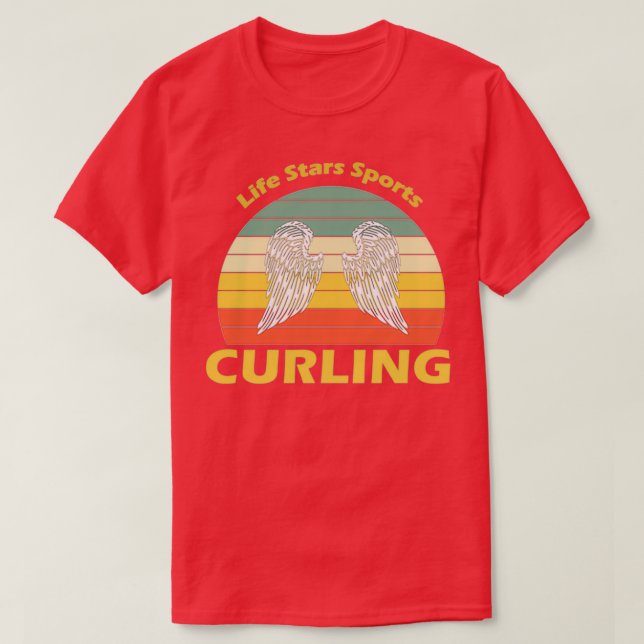 Curling Curling Sport T Shirt (Design framsida)