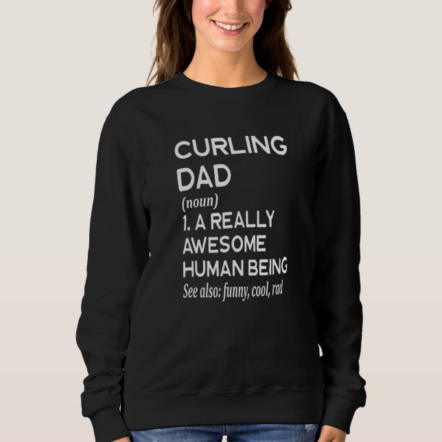 Curling Dad Definition - Curl Winter Sports T Shirt (Framsida)