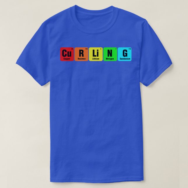 Curling Elementary Periodic Bord Funny Curling T Shirt (Design framsida)