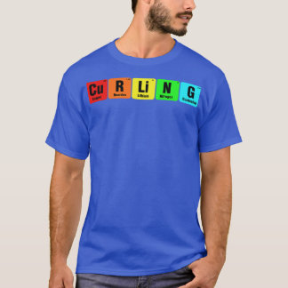 Curling Elementary Periodic Bord Funny Curling T Shirt