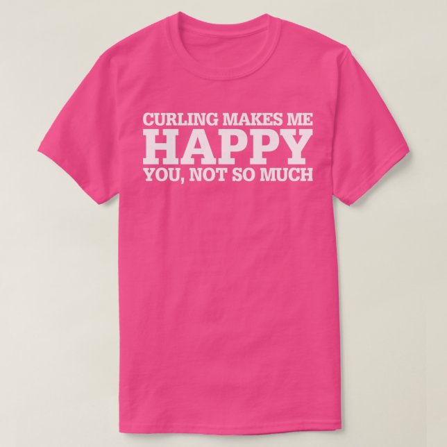 Curling Funny Gift Idea T Shirt (Design framsida)