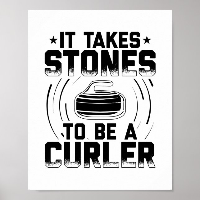 Curling Gift Ideas | Wintersport Curl Ice Sports Poster (Framsidan)