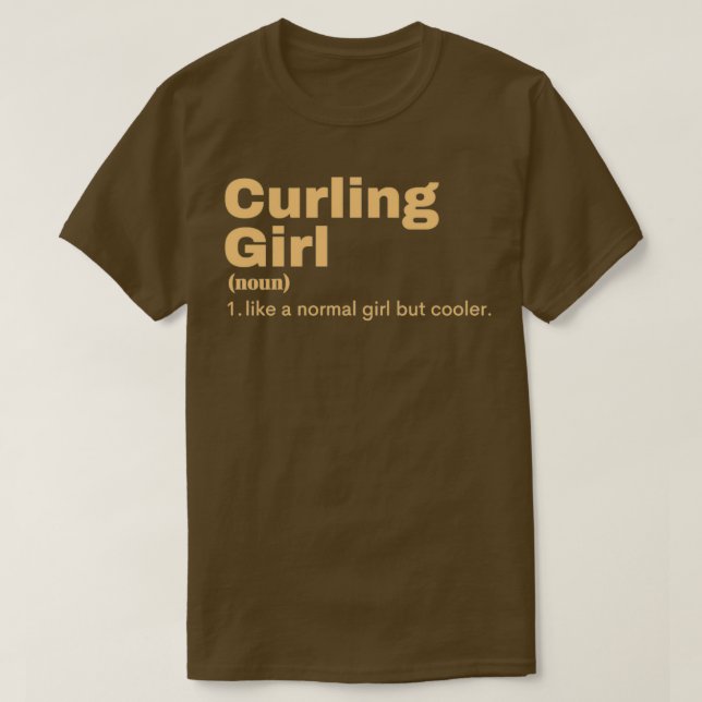 Curling Girl Curling 1 T Shirt (Design framsida)