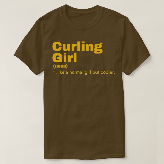 Curling Girl Curling T Shirt (Design framsida)