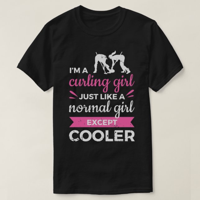 Curling Girl Ice Curling Winter Sports T Shirt (Design framsida)