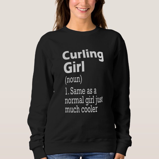 Curling Girl T Shirt (Framsida)