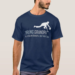 Curling Grandpa Funny Curler Sled Gift T Shirt