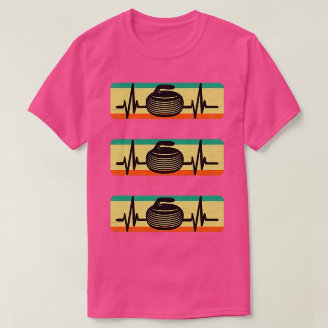 Curling Heartslag Distress Pack T Shirt (Design framsida)