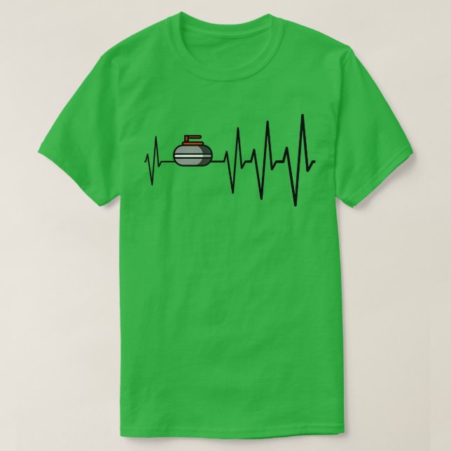 Curling höjer min puls t shirt (Design framsida)