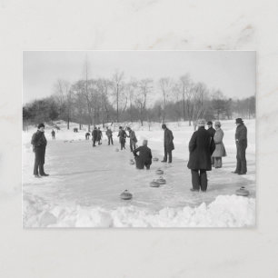 Curling i Central Park, 1906 Vykort