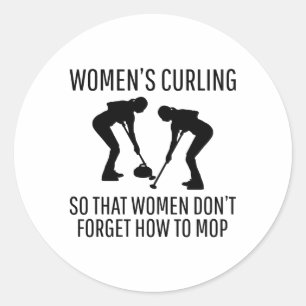 Curling Ice sport Stone Broom Runt Klistermärke