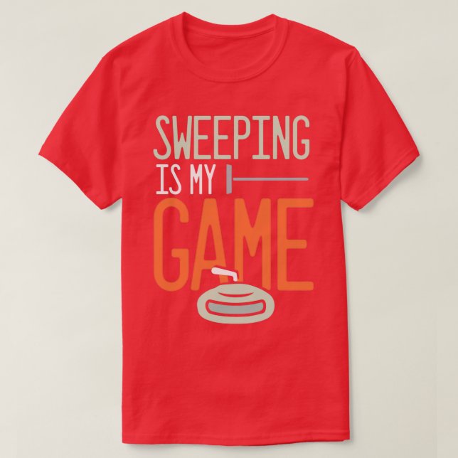 Curling Ice Winter Sports Sweeper Sweeping Curler T Shirt (Design framsida)