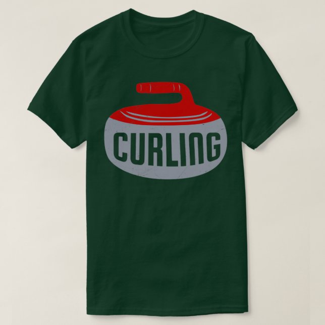 Curling Idea 4, Älskare Gift Idea T Shirt (Design framsida)