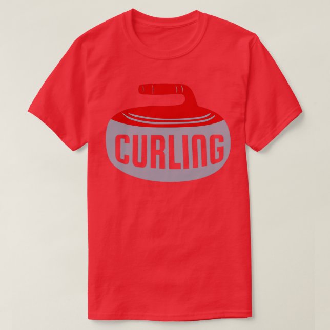Curling Idea Idea Älskare Gift Idea T Shirt (Design framsida)