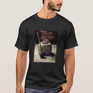 Curling Idrottsman USA Vintage Curling Stone 1 T Shirt