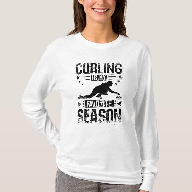 Curling Is My Season T Shirt (Framsida)