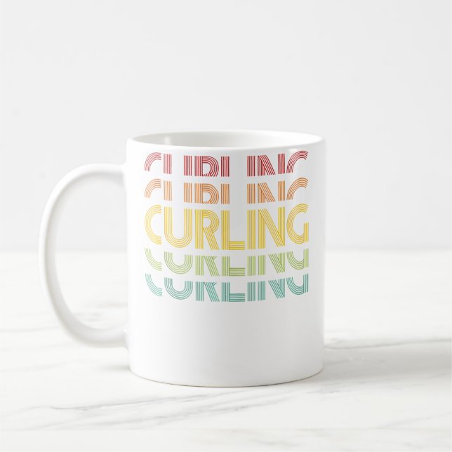 Curling Isstick Skjutning Kaffemugg (Vänster)