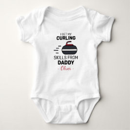 Curling Jag Får Mina Curlingfärdigheter Från Pappa T Shirt