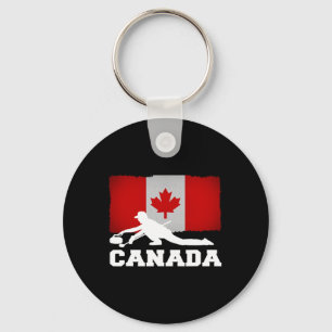 Curling Kanada Flagga Stolthet Semester Resa Kanad Nyckelring