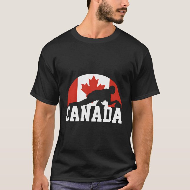 Curling Kanada T Shirt (Framsida)