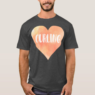 Curling kärlek hjärta t shirt