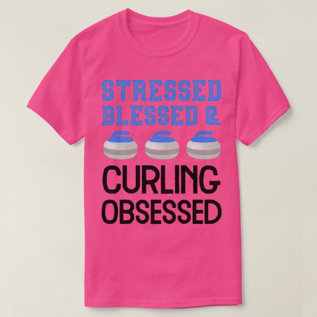Curling Kärlek Stressat Blad Obssed Player Fläkt T Shirt (Design framsida)