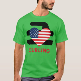 Curling Kärlek USA T Shirt