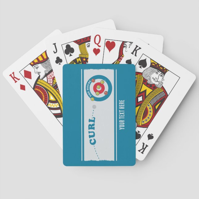 Curling lakan Curling-stenar Casinokort (Baksidan)