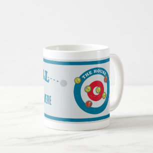 Curling lakan Curling-stenar Kaffemugg