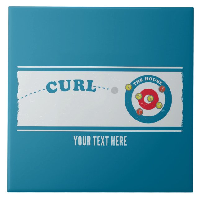 Curling lakan Curling-stenar Kakelplatta (Framsidan)