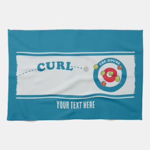Curling lakan Curling-stenar Kökshandduk